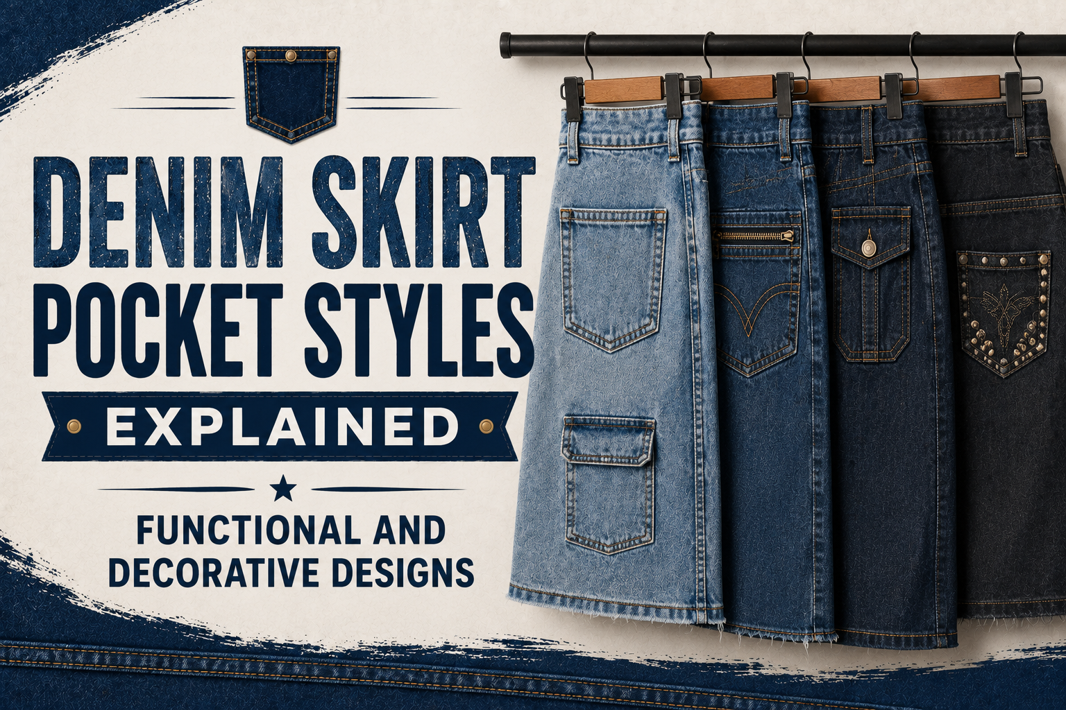 Denim Skirt Pocket Styles Explained: Functional and Decorative Designs
