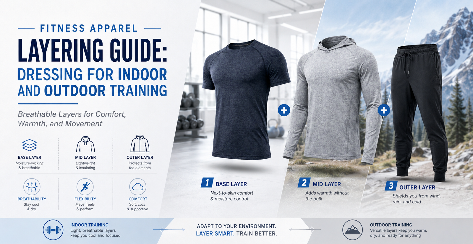 Fitness Apparel Layering Guide: Dressing for Indoor and Outdoor Training