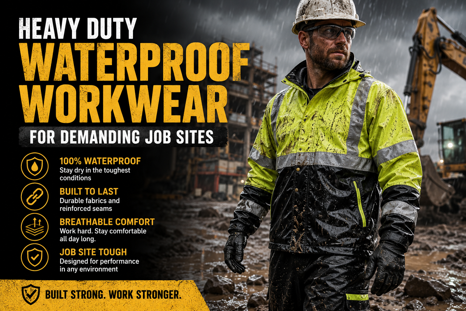 Heavy Duty Waterproof Workwear for Demanding Job Sites