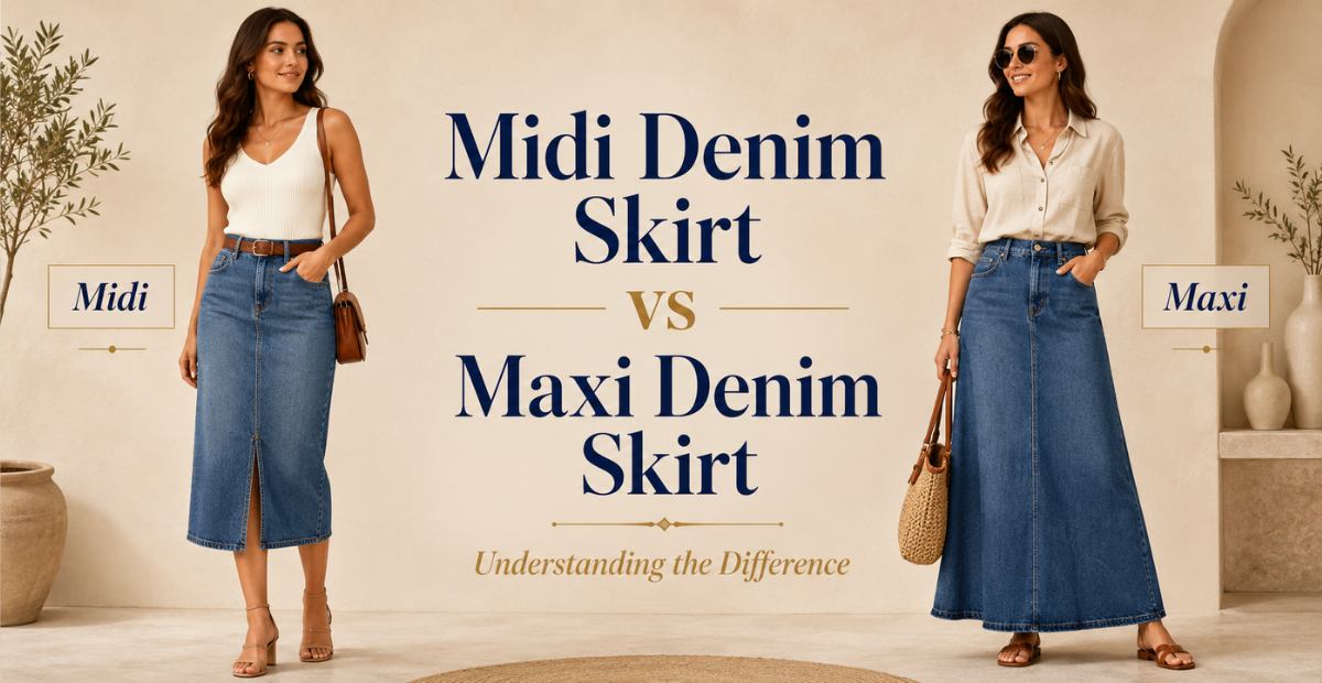 Midi Denim Skirt vs Maxi Denim Skirt: Understanding the Difference
