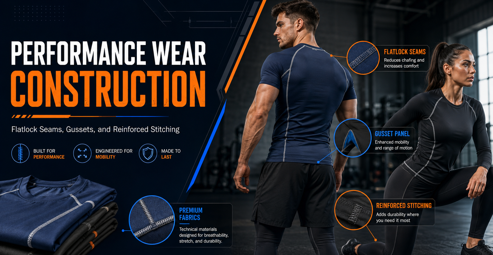 Performance Wear Construction: Flatlock Seams, Gussets, and Reinforced Stitching