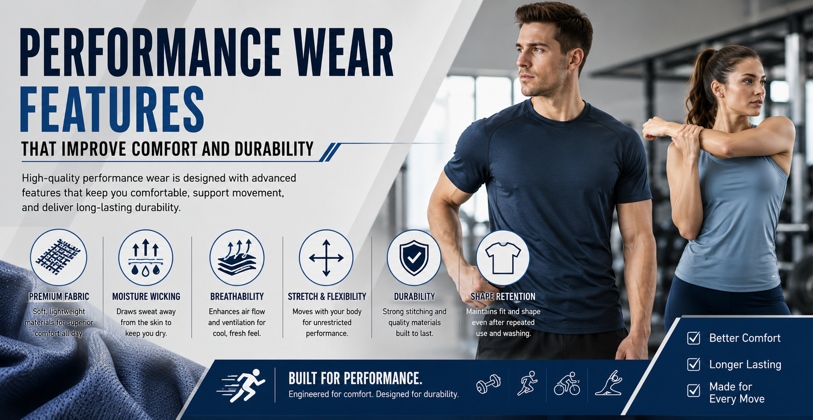 Performance Wear Features That Improve Comfort and Durability