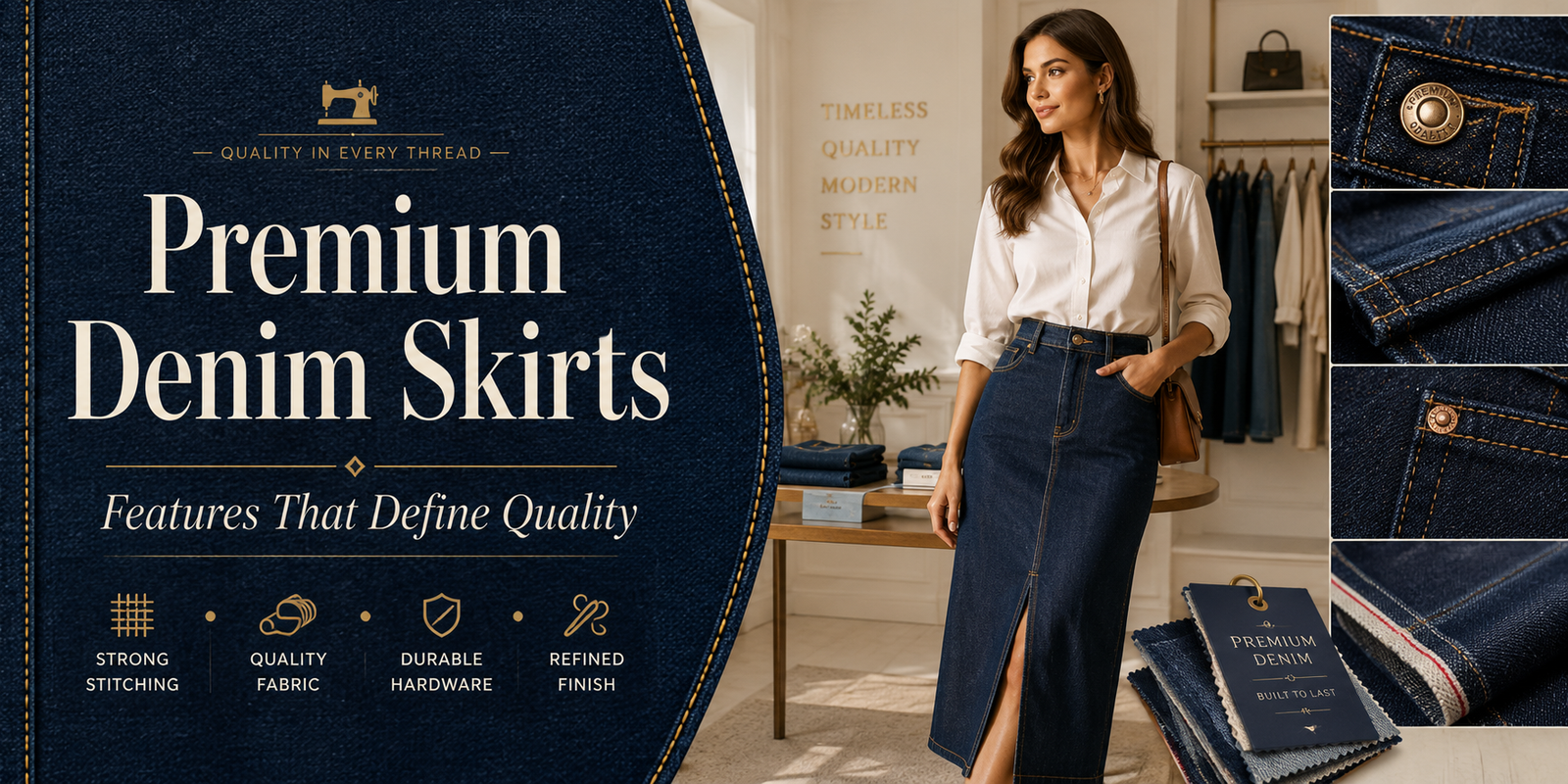 Premium Denim Skirts: Features That Define Quality