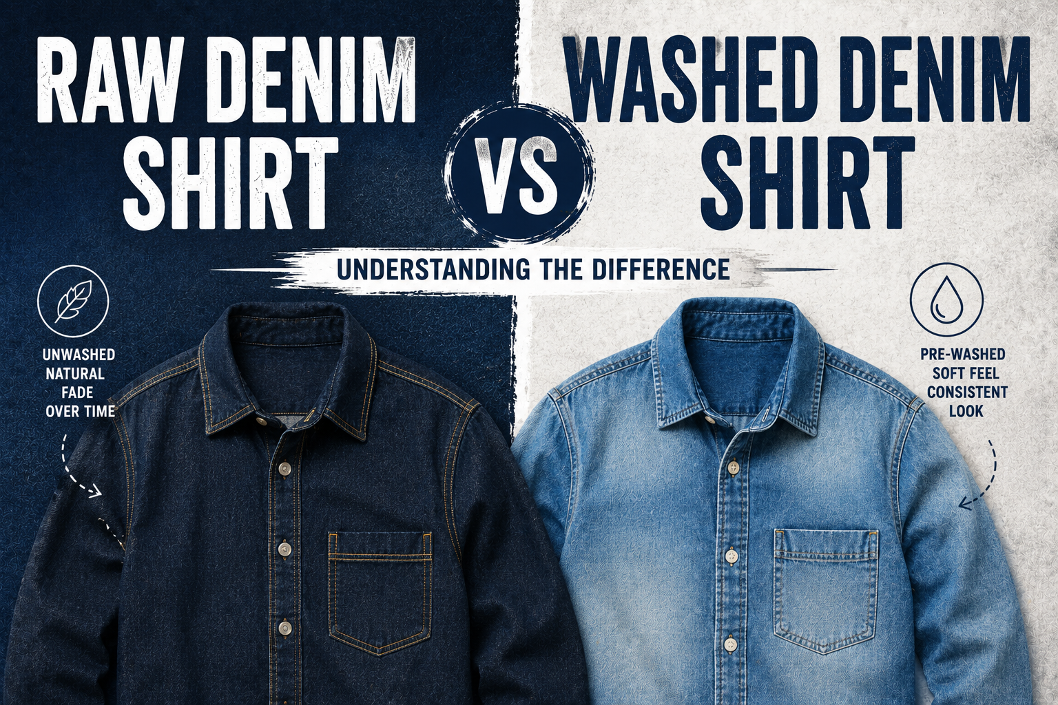 Raw Denim Shirt vs Washed Denim Shirt: Understanding the Difference