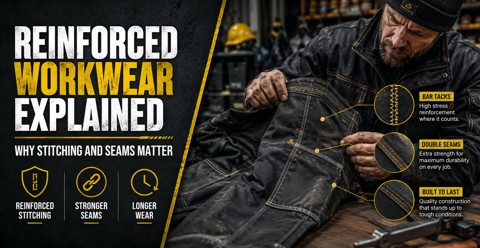 Reinforced Workwear Explained: Why Stitching and Seams Matter