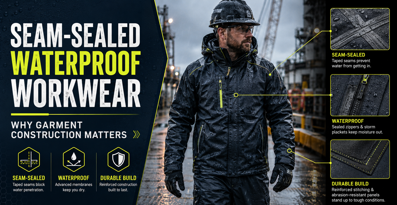 Seam-Sealed Waterproof Workwear: Why Garment Construction Matters