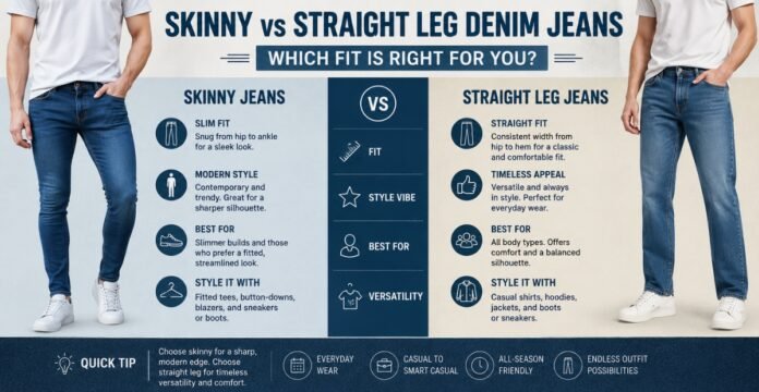 Skinny vs Straight Leg Denim Jeans Which Fit Is Right for You