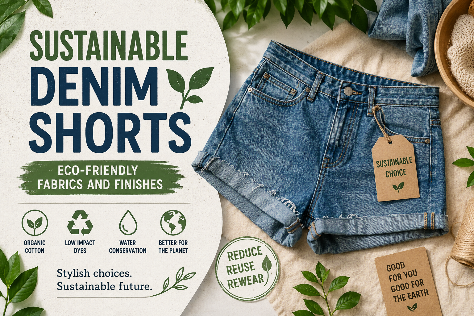 Sustainable Denim Shorts: Eco-Friendly Fabrics and Finishes
