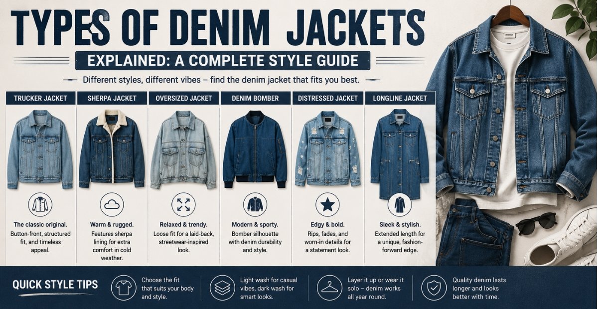 Types of Denim Jackets Explained: A Complete Style Guide