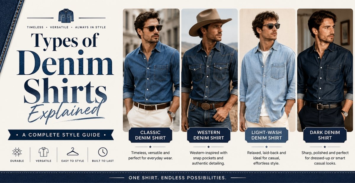 Types of Denim Shirts Explained: A Complete Style Guide