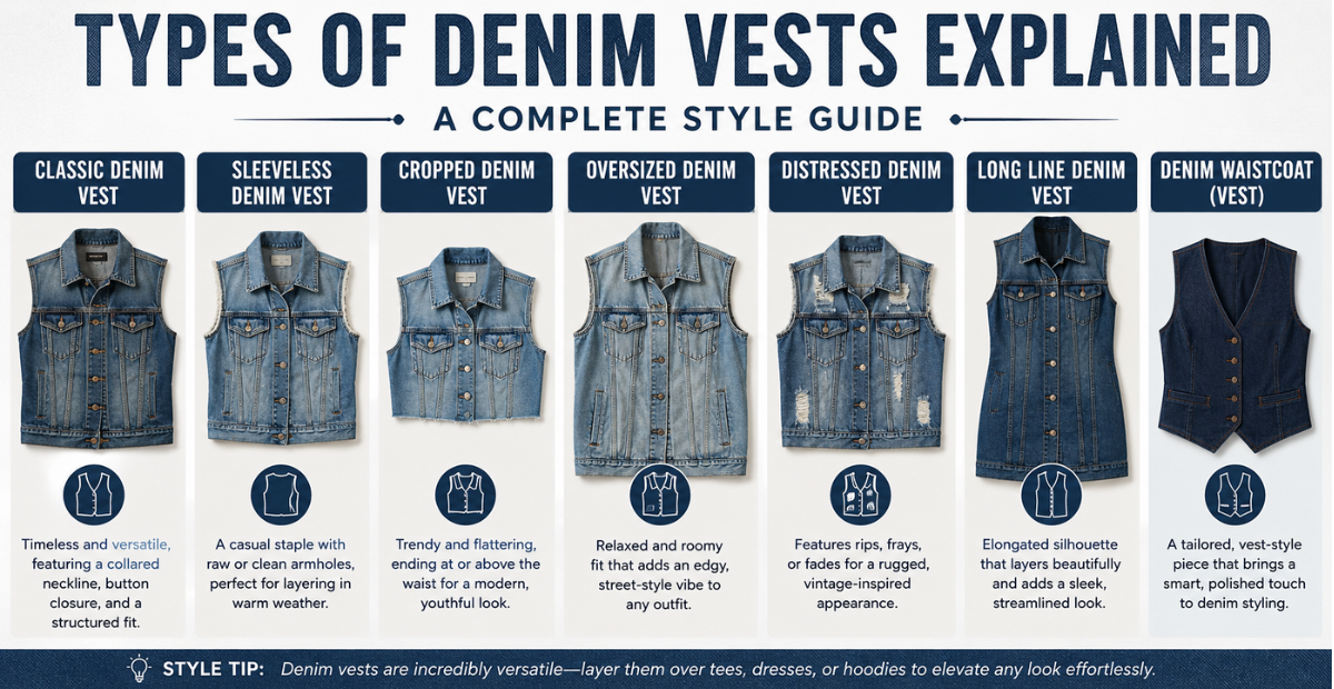 Types of Denim Vests Explained: A Complete Style Guide