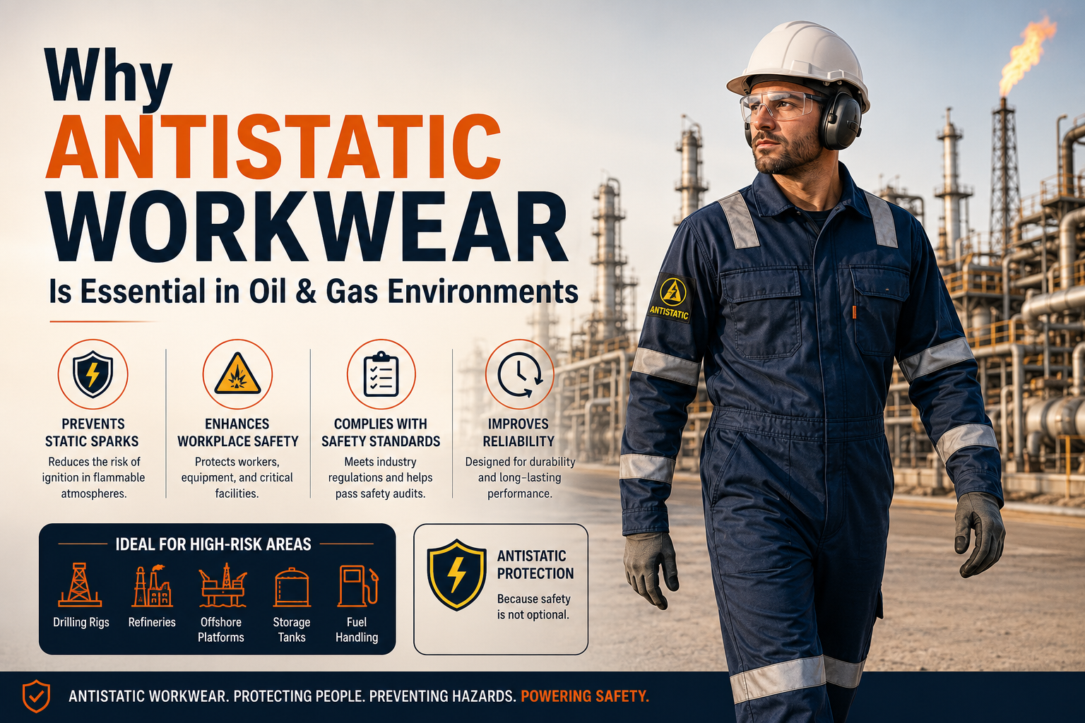 Why Antistatic Workwear Is Essential in Oil & Gas Environments