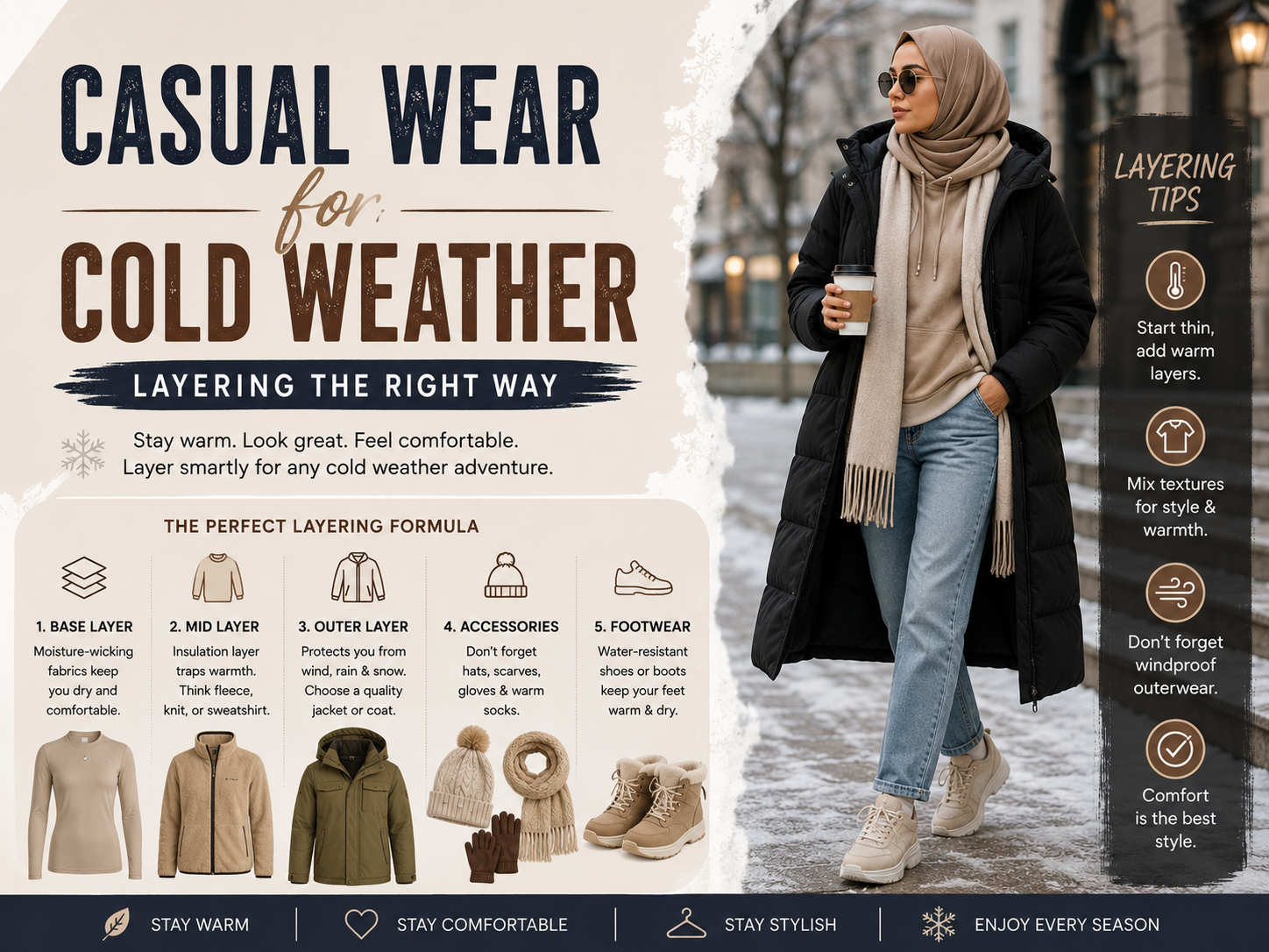 Casual Wear for Cold Weather: Layering the Right Way