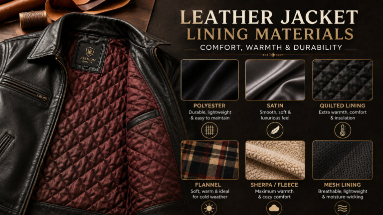 Leather Jacket Lining Materials: Comfort,Warmth & Durability