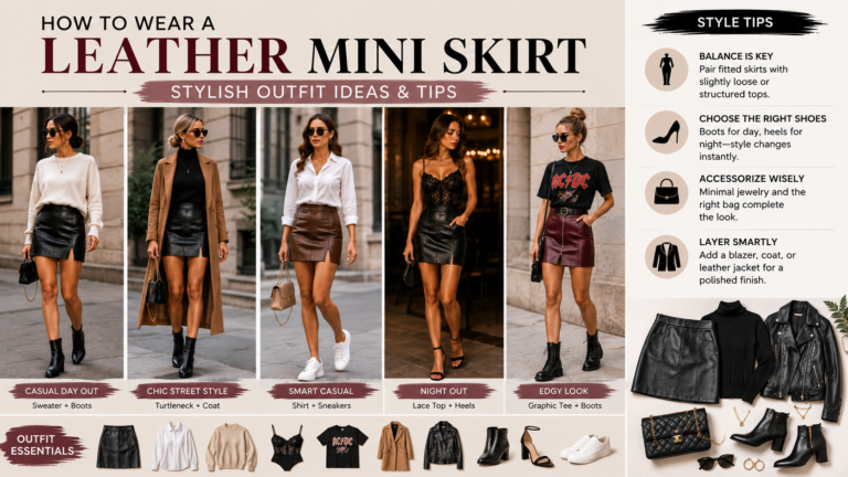 How to Wear a Leather Mini Skirt:Stylish Outfit Ideas & Tips