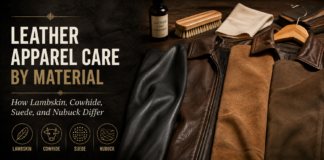 Leather Apparel Care by Material: How Lambskin, Cowhide, Suede, and Nubuck Differ