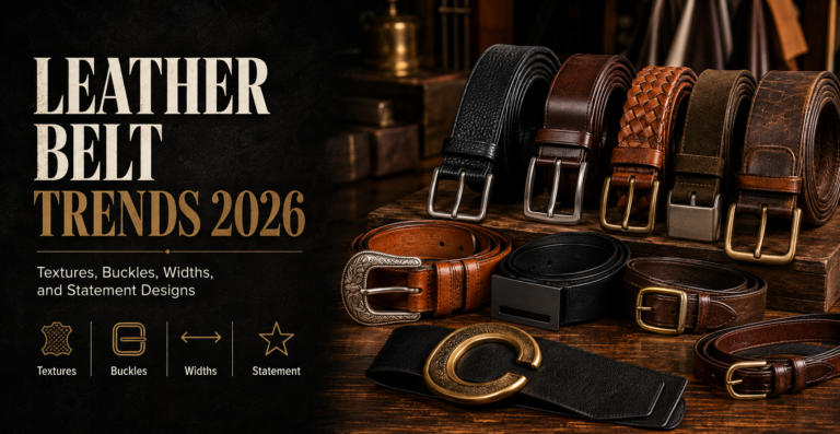 Leather Belt Trends for 2026: Textures, Buckles, Widths, and Statement Designs