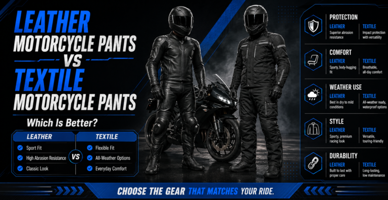 Leather Motorcycle Pants vs Textile Motorcycle Pants: Which Is Better?