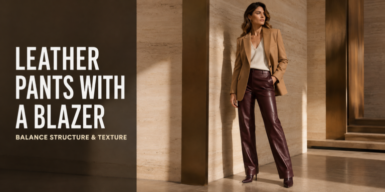 Leather Pants With a Blazer: How to Balance Structure and Texture