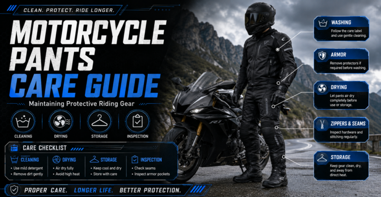 Motorcycle Pants Care Guide: Maintaining Protective Riding Gear