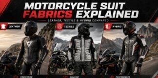 Motorcycle Suit Fabrics Explained: Leather, Textile, and Hybrid Materials Compared