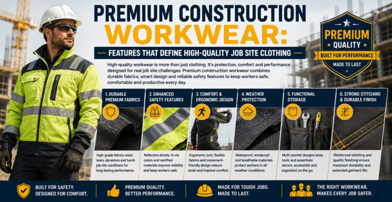 Premium Construction Workwear: Features That Define High-Quality Job Site Clothing