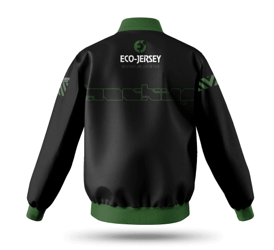 Leather vestry jacket in black color back view