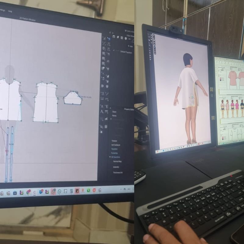 Making 3d tech packs for sportswear shirt in eco jersey design department.