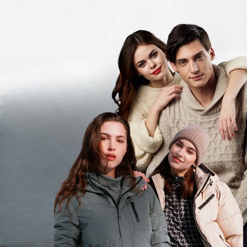 Eco Jersey clothing store showing some cinematic images.