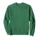 Men’s green badminton sweatshirt with long sleeves and a crew neckline.