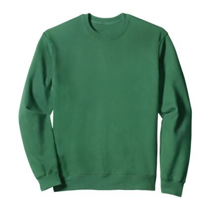 Men’s green badminton sweatshirt with long sleeves and a crew neckline.