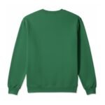 Green long-sleeve crewneck sweatshirt back view on a plain white background.