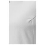 Women’s white badminton lightweight vest shirt with polo-style collar and sleeveless athletic design