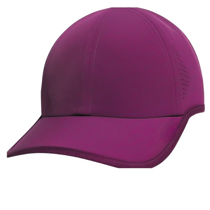 Purple cap with curved brim; white background; subtle ventilation holes; Aeroready branding on the side