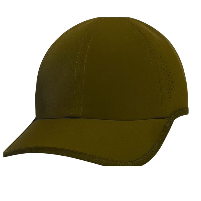Brown hat with curved brim; white background; subtle ventilation holes; Aeroready branding on the side