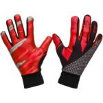 Basketball training gloves pair with grip padding and finger openings shown from side view.