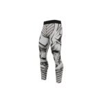 Bianco white basketball compression legging tights shown flat on a plain background, highlighting full-length design and elastic waistband.