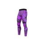 Viola brillante purple basketball compression legging tights shown flat on a plain background, highlighting full-length design and elastic waistband.