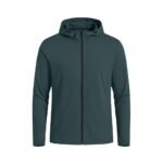 Front view of basketball lightweight jacket on model, showing full zip front and athletic fit.