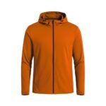 Front view of basketball lightweight jacket on model, showing full zip front and athletic slim fit.