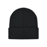 Black MMA beanie with ribbed knit cuff