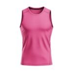 Pink sleeveless athletic shirt.