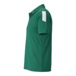 Green short-sleeve polo shirt with a clean side profile on a white background.