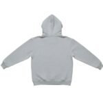 Women’s basketball hoodie shown from the back on a female model, highlighting the hood, long sleeves, and relaxed fit.