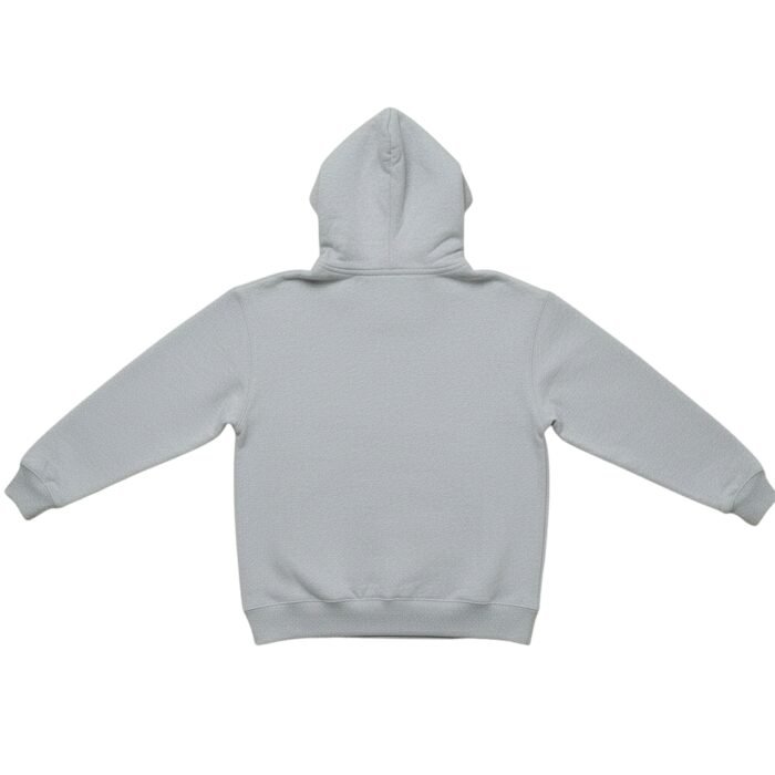 Women’s basketball hoodie shown from the back on a female model, highlighting the hood, long sleeves, and relaxed fit.