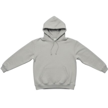 Women’s basketball hoodie shown from the front on a female model, highlighting the hood, kangaroo pocket, and relaxed athletic fit.