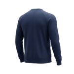 Navy blue soccer quarter-zip training top with long sleeves and a stand collar.
