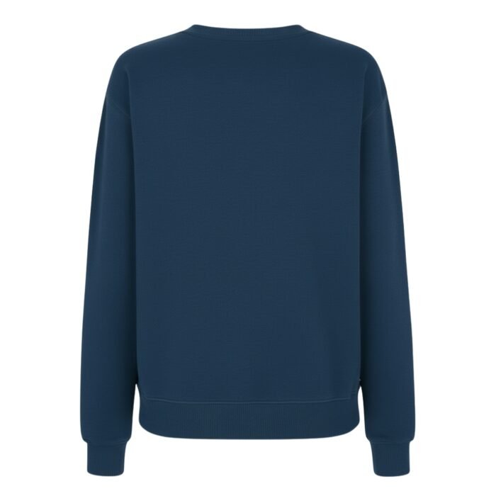 Back view of women’s basketball fleece sweatshirt on model, showing full rear design and fit.