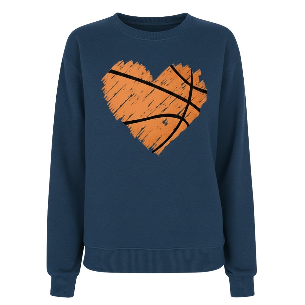 women Basket ball sweatshirt front view Women’s basketball fleece sweatshirt on model, front view showing full chest and torso fit.