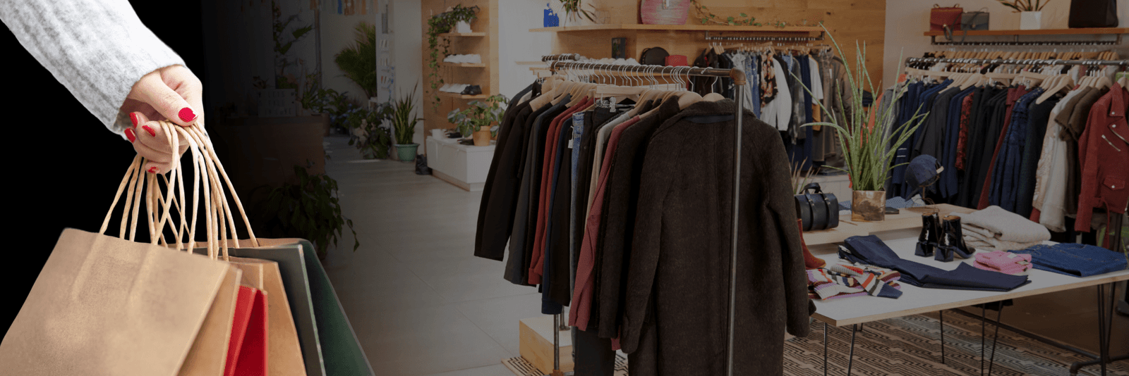 Shop page featuring sustainable apparel.